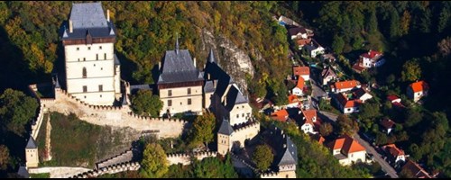 Let vrtulníkem nad Karlštejn